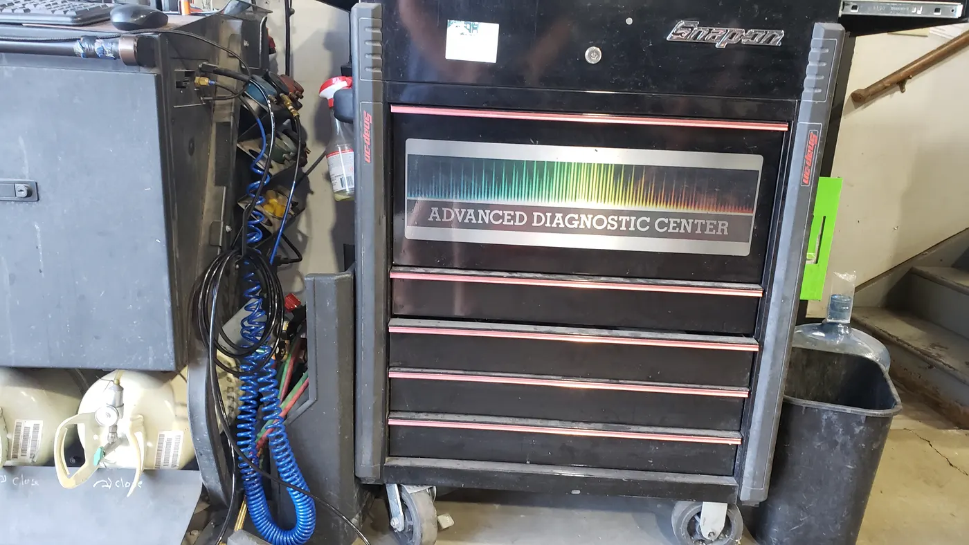Computer diagnostics on a car at B3nji's Auto Repair